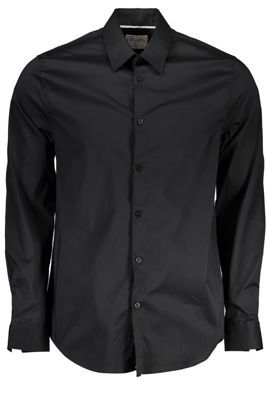 GUESS JEANS MEN&#39;S LONG SLEEVE SHIRT BLACK