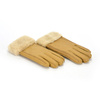 Five-finger leather insulated gloves