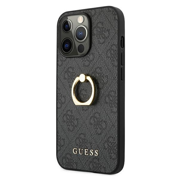 Guess GUHCP13X4GMRGR iPhone 13 Pro Max 6,7" szary/grey hardcase 4G with ring stand