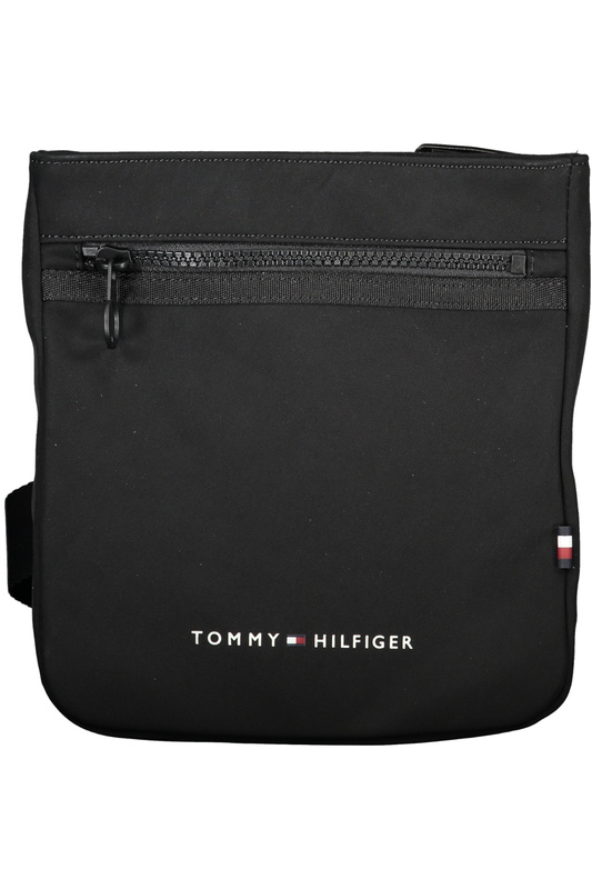 TOMMY HILFIGER MEN&#39;S BLACK SHOULDER BAG