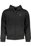 GIAN MARCO VENTURI MEN&#39;S BLACK ZIP SWEATSHIRT