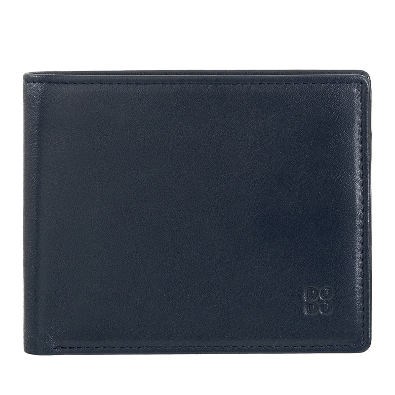 Gents RFID wallet by DUDU made in genuine calfskin leather with coin and credit card holders.