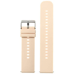 U27 rubber watch strap - cream/silver - 18mm