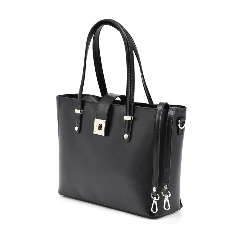 Large women's shopper bag, perfect for work, leather