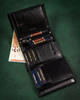 Leather wallet & key ring set PETERSON PTN SET-M-1549-KCS