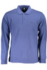 US GRAND POLO MEN&#39;S LONG SLEEVED POLO SHIRT BLUE