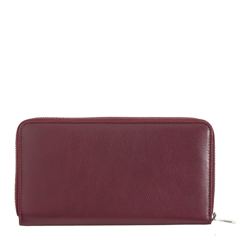 Zip around coloured soft leather woman's RFID wallet by DUDU, multi-compartment with credit card holder, new Dudubags collection