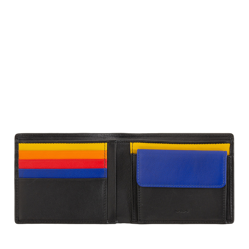 Gents RFID wallet by DUDU made in genuine calfskin leather with coin and credit card holders.