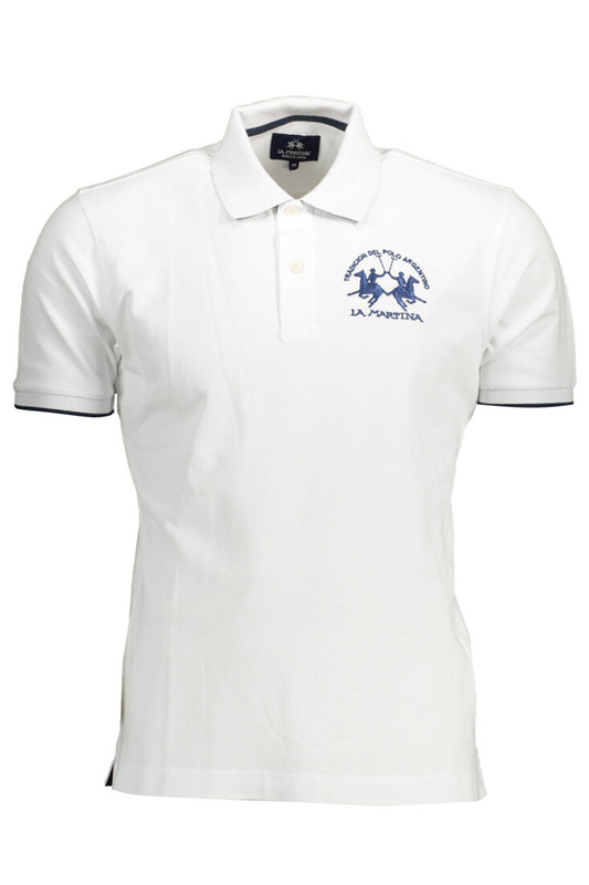 LA MARTINA MEN&#39;S WHITE SHORT SLEEVED POLO SHIRT