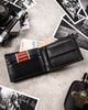 Leather wallet+key ring set PETERSON PTN SET-M-N003-GVT