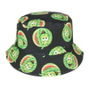 Double-sided bucket hat cap black watermelon kap-m-34