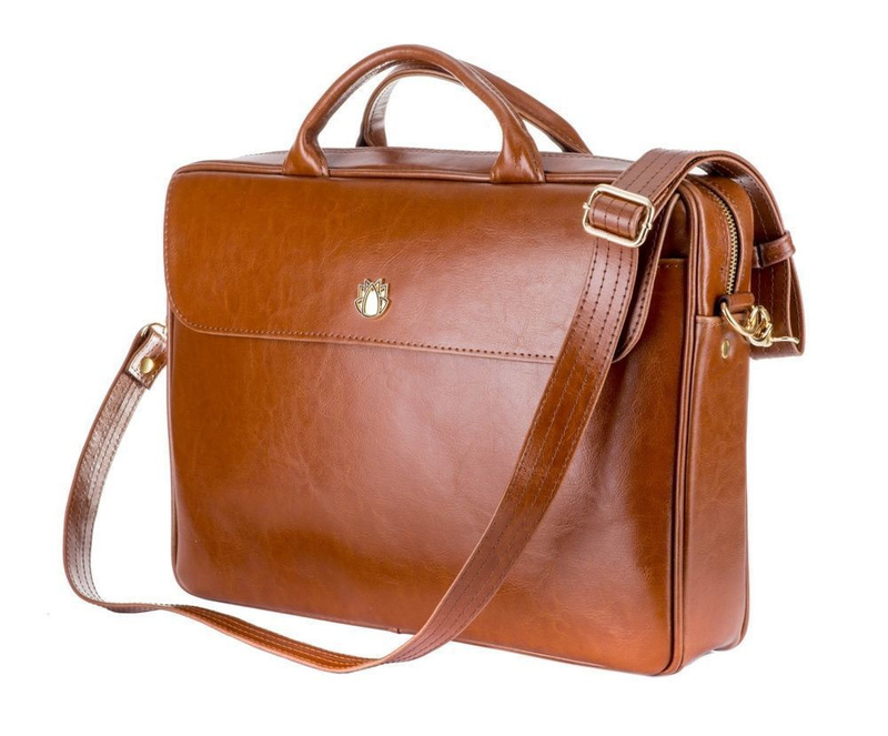 Elegant shoulder laptop bag Felice Gold Dulce