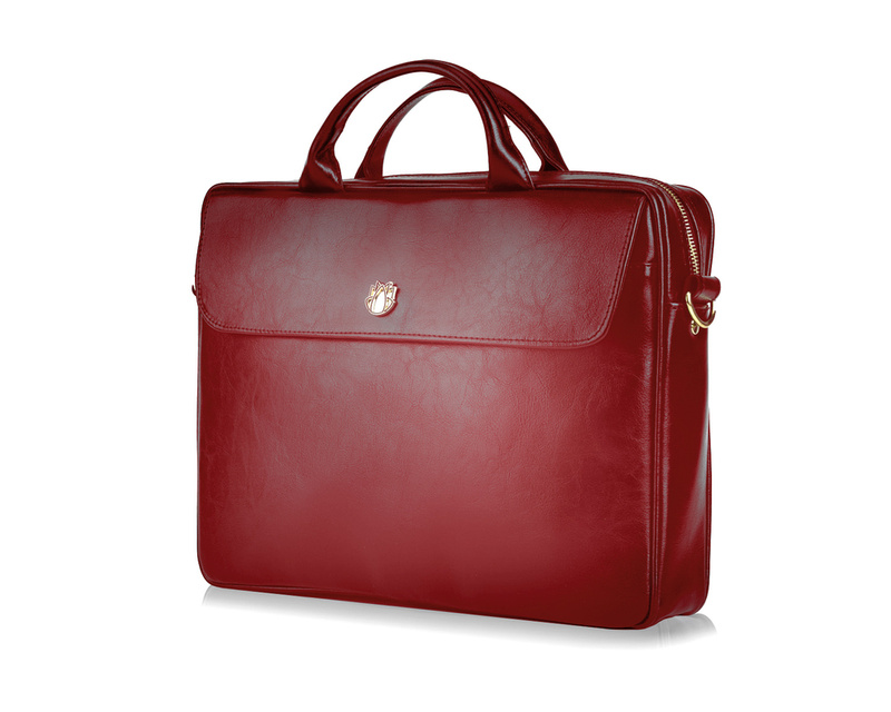 Genuine leather woman's laptop bag FL16 Sorrento burgundy