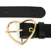 Beltimore leather belt Blamra Fashionable heart D63: colors - black, stripes - r. 105-120 cm