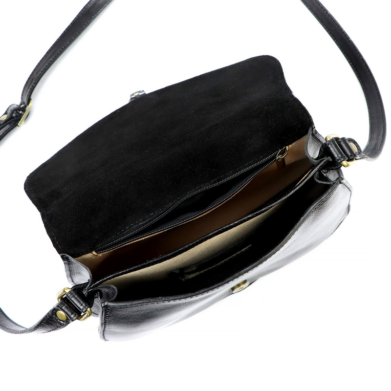 Leather elegant women's messenger bag by Florence