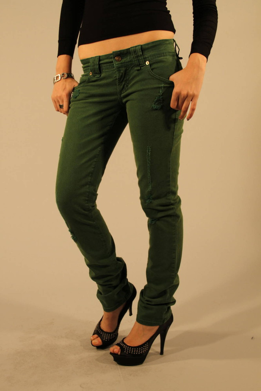 JOHN GALLIANO JEANS DENIM WOMAN GREEN