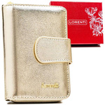 Leather wallet RFID LORENTI 76115-BLA