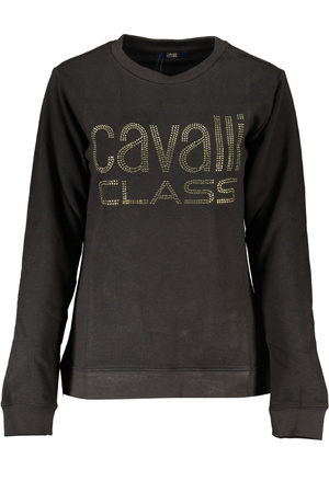 CAVALLI CLASS DAMEN-SWEATSHIRT MIT REISSVERSCHLUSS SCHWARZ