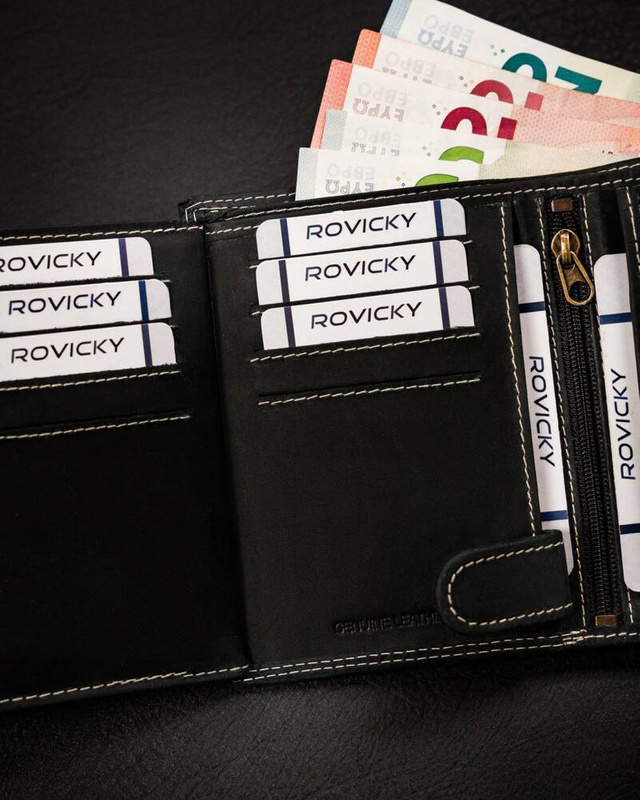 Men's leather snap wallet by Always Wild