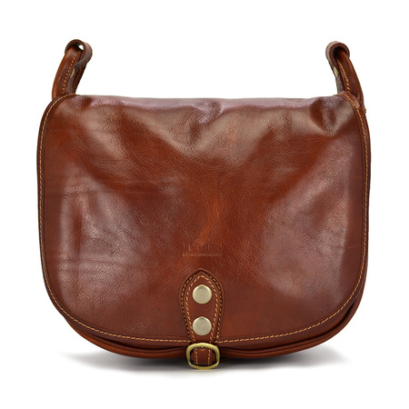 Elegant classic women's leather messenger bag