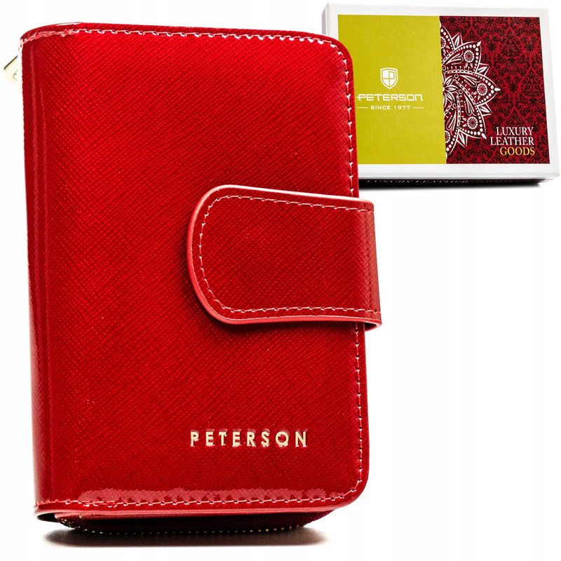 Leather wallet RFID PETERSON PTN 425214-SAF