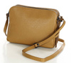 Torebka skórzana crossbody listonoszka dwie komory - MARCO MAZZINI brąz camel