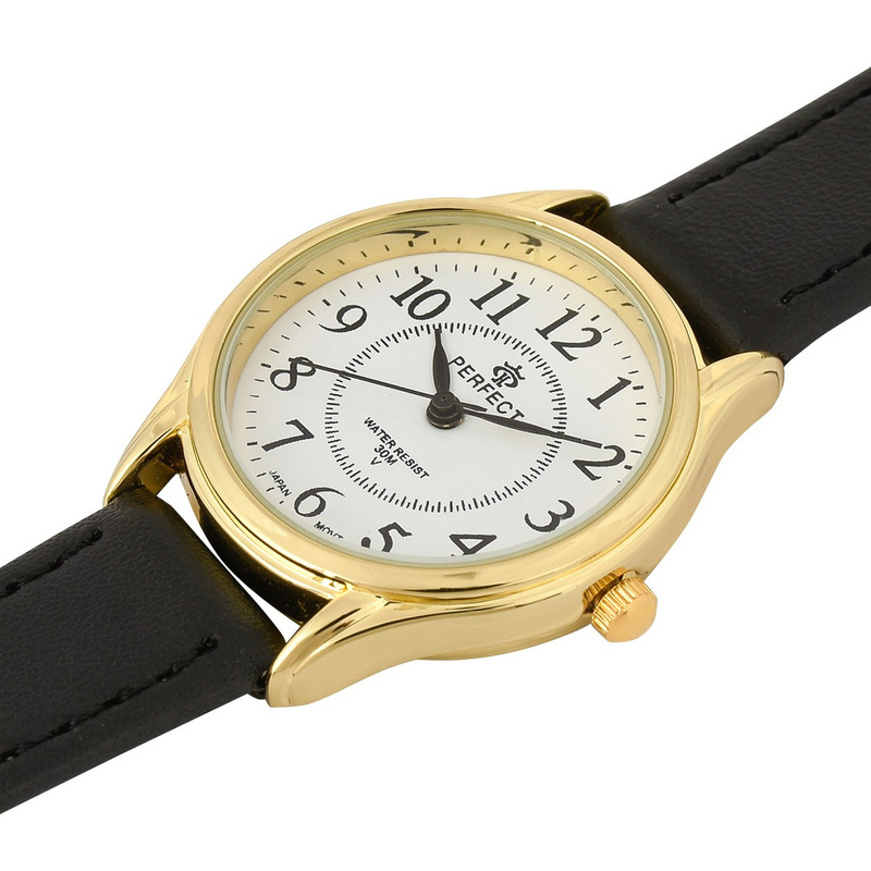 BLACK/GOLD PERFECT CLASSIC LADIES RETRO MIYOTA 273 WATCH