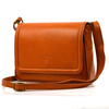 Leather messenger bag, elegant, over the shoulder, women's