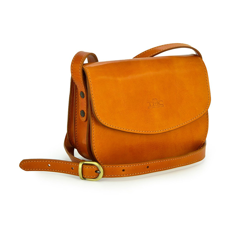 A unique beautiful leather women's messenger bag