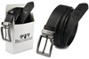 Beltimore A57 men's wide leather trouser belt : Colors - black, Strap size - r.115-130 cm