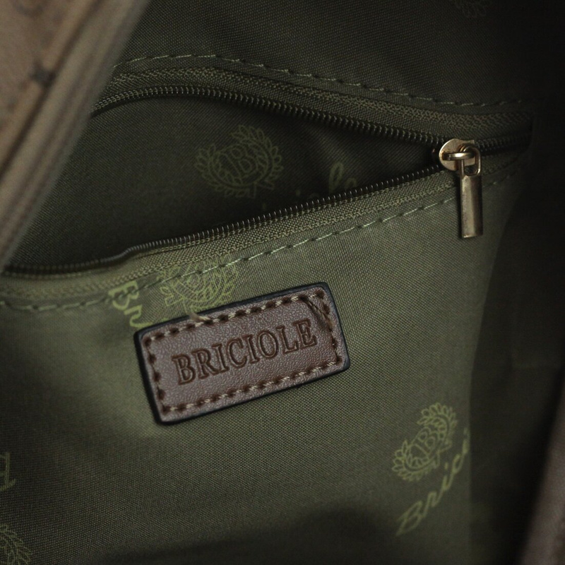 Stilvoller Damenrucksack aus Ökoleder mit BRICIOLE-Logo