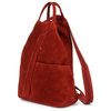 Maroon Vera Pelle Italian Women's Leather Backpack Small T53