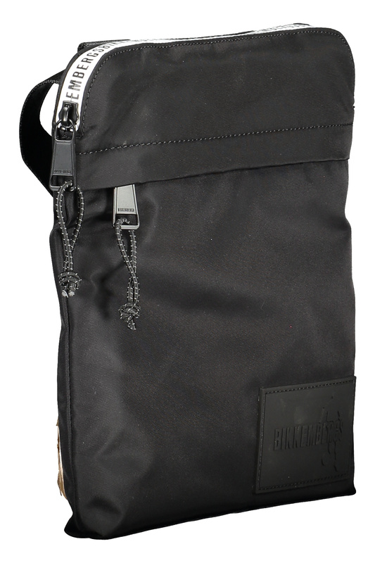 BIKKEMBERGS MEN&#39;S BLACK SHOULDER BAG