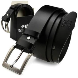 Beltimore leather men's black wide belt E07 : Colors - black, Strap size - r.150-165 cm