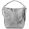 Light grey suede leather shopper bag W10