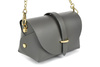 GREY small Italian leather women's chain evening handbag P45