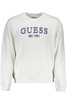 GUESS JEANS WHITE MEN'S SWEATSHIRT WITHOUT ZIP