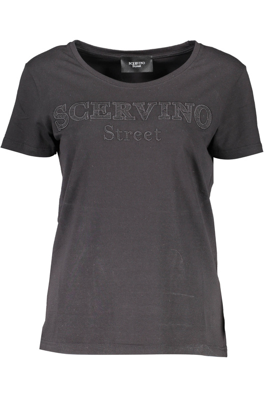 T-SHIRT SCERVINO STREET DAMSKI Z KRÓTKIM RĘKAWEM CZARNY