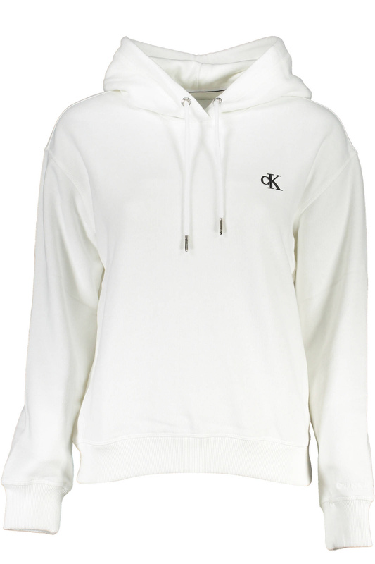 CALVIN KLEIN WOMEN&#39;S ZIPLESS SWEATSHIRT WHITE