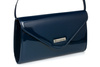 Navy blue lacquered women's evening clutch bag BELTIMORE M78