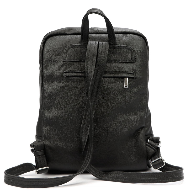 Urban women's leather backpack with pockets Luka