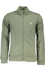 GIAN MARCO VENTURI MEN&#39;S GREEN ZIPPED SWEATSHIRT