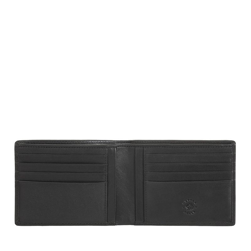 Nuvola Pelle Mens Wallet No Coin Pocket in Leather Slim with 8 Credit Card Slots Holder