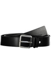 CALVIN KLEIN MEN&#39;S BLACK LEATHER BELT