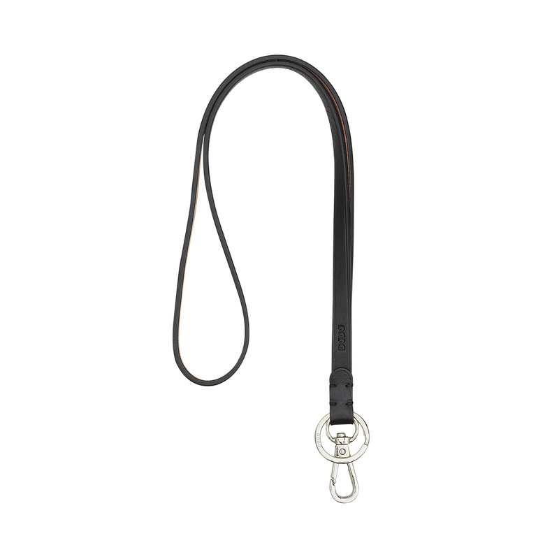 Neck lanyard for keys Colorful Marseille by DUDU made in genuine leather with metal ring and carabiner. A simple, discreet and colourful accessory.