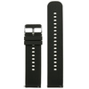 U27 rubber watch strap - black/silver - 18mm