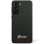 Guess GUHCS23SSLSMK S23 S911 czarny/black hardcase Silicone Vintage Gold Logo