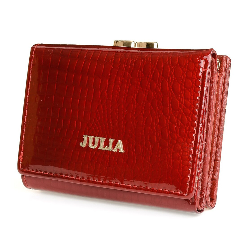 Red Julia Rosso women's small RFID leather wallet F60