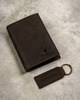 Leather wallet & key ring set PETERSON PTN SET-M-1542