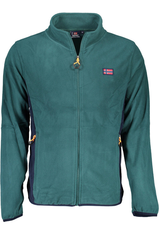 NORWAY 1963 SWEATSHIRT WITH ZIP MAN GREEN